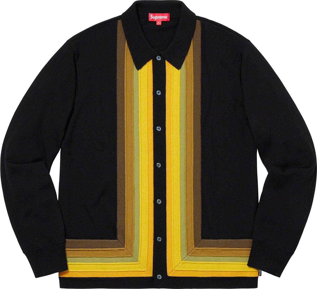 Corner Stripe Polo Sweater view 2